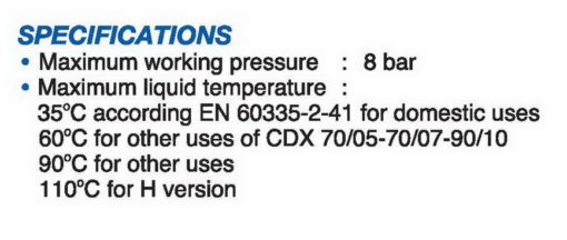 ปั๊มน้ำเอบาร่า EBARA รุ่น CDXM 120_07 CDX 120_07 (1)